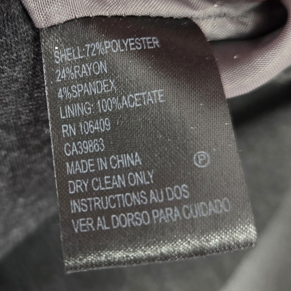 Tahari Charcoal Sleeveless Mini Sheath Dress Size 12 - Picture 5 of 6